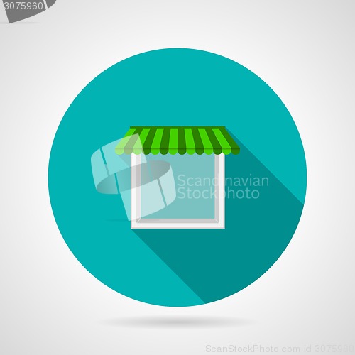 Image of Single window canopy flat vector icon