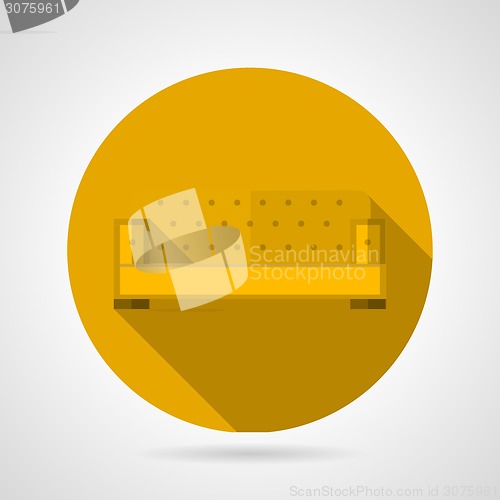 Image of Yellow sofa flat vector icon