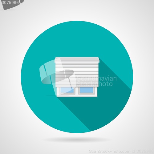 Image of Jalousie window flat vector icon