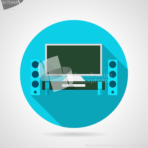 Image of Home theater flat vector icon