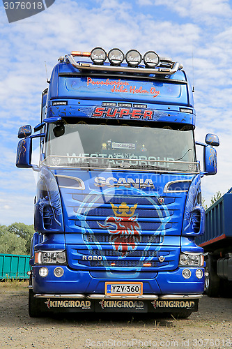 Image of Blue Scania R620 V8 Truck Tractor