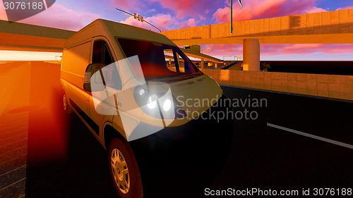 Image of Under the highway. Urban scene 