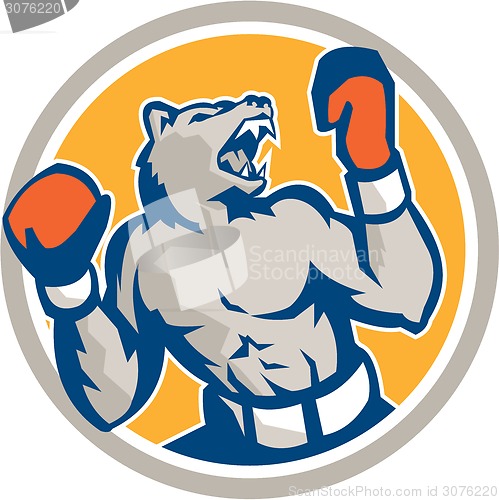 Image of Angry Bear Boxer Gloves Circle Retro