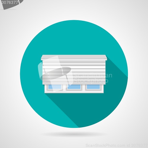 Image of Flat color roller shutter window vector icon