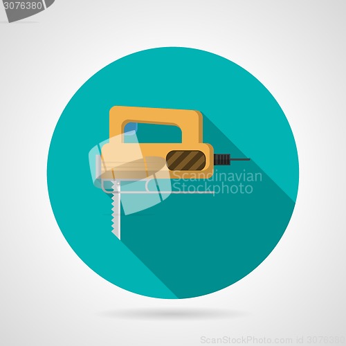 Image of Flat color fretsaw vector icon