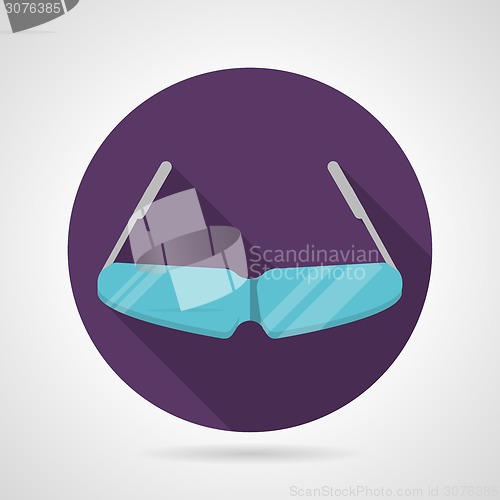 Image of Flat color sport sunglasses vector icon