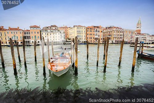 Image of Gondola dock in Venice