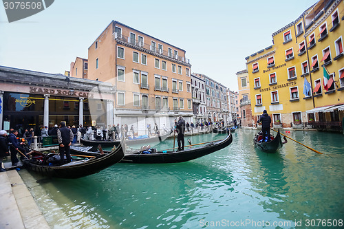 Image of Gondola station in Venice