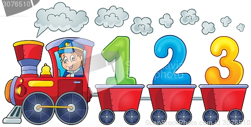 Image of Train with three numbers