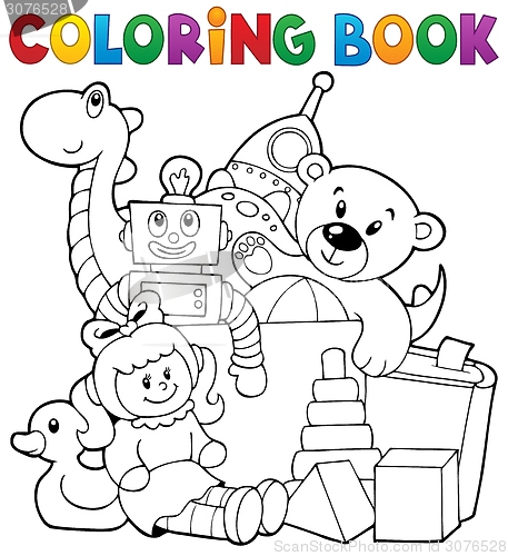 Image of Coloring book heap of toys