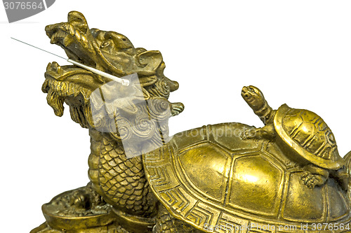 Image of Acupuncture needle with chinese turtle figure