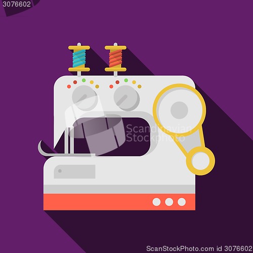 Image of Flat vector icon for sewing machine