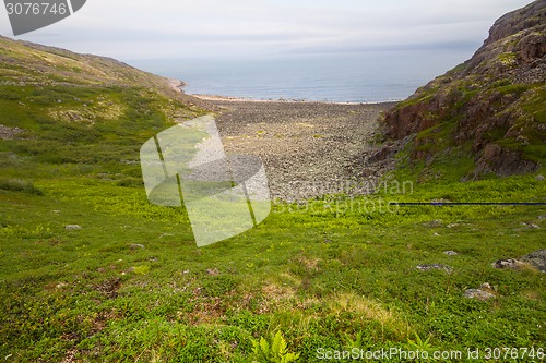 Image of coast of Barents sea with bay