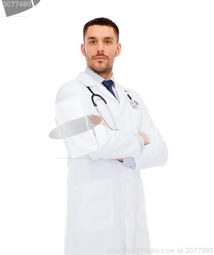 Image of male doctor with stethoscope