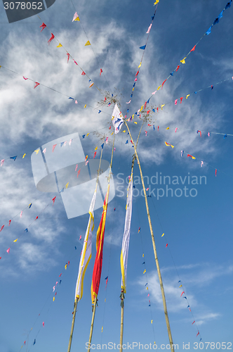 Image of Buddhist prayer flags in Nepal