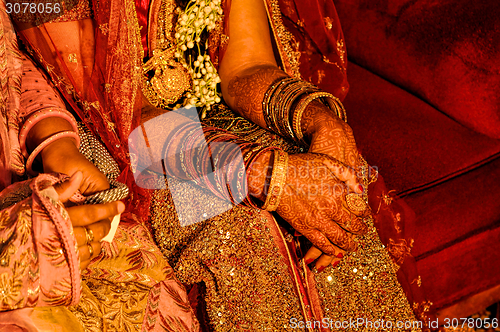 Image of Henna on brides hands