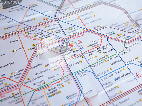 Image of Tube map of Berlin underground aka Ubahn