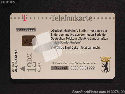 Image of German phone card