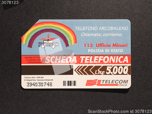 Image of Italian phone card