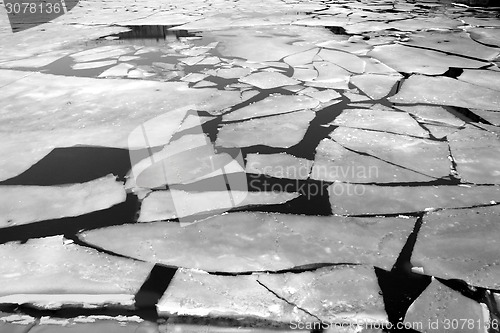 Image of ice on the river
