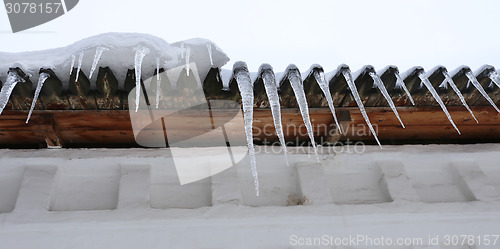 Image of Icicles on the roof