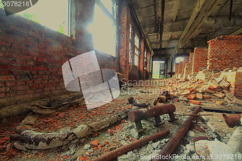 Image of abandoned factory beyond the polar circle