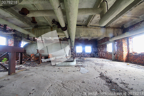 Image of abandoned factory beyond the polar circle