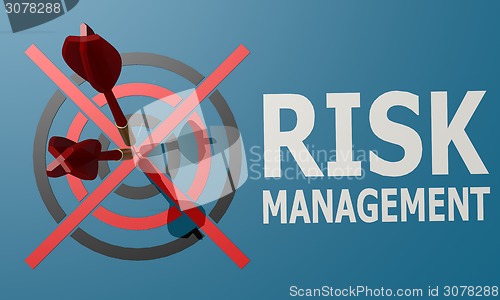 Image of Dart board blue risk management