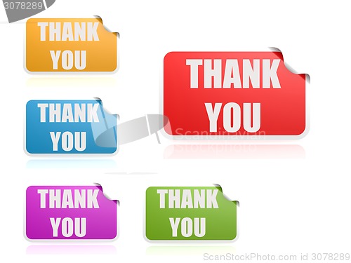 Image of Thank you color label