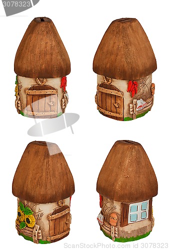 Image of Miniature model country home (piggy bank). Set.