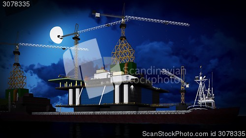 Image of Oil rig  platform