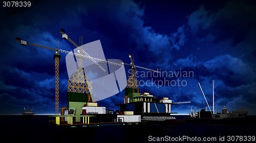 Image of Oil rig  platform