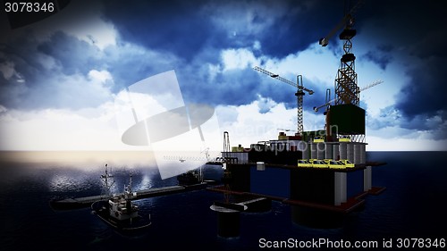 Image of Oil rig  platform