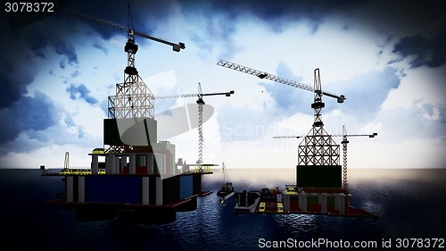 Image of Oil rig  platform