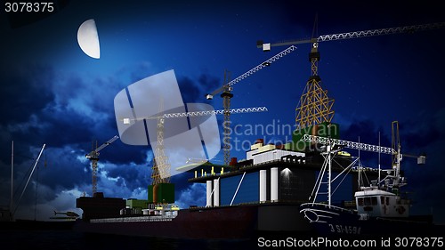 Image of Oil rig  platform