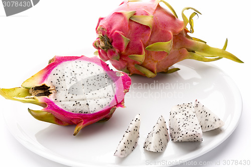 Image of Pitaya Fruit Chips, A Half And An Entire Fruit