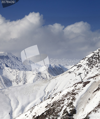 Image of Off-piste slope in little snow year