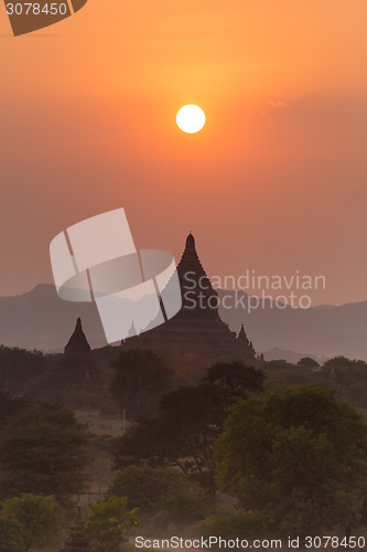 Image of Tamples of Bagan, Burma, Myanmar, Asia.