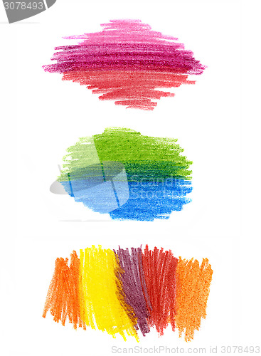 Image of Abstract color hand drawn design elements