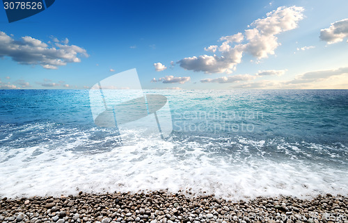 Image of Sea and pebble beach