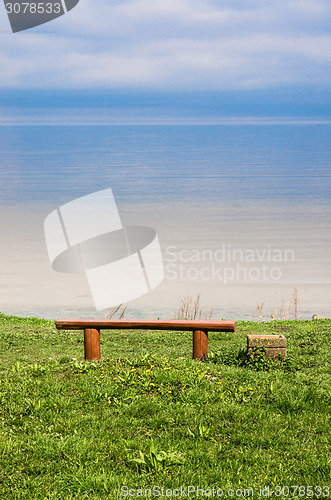 Image of Landscape with the Bench for Meditation on Seacoast