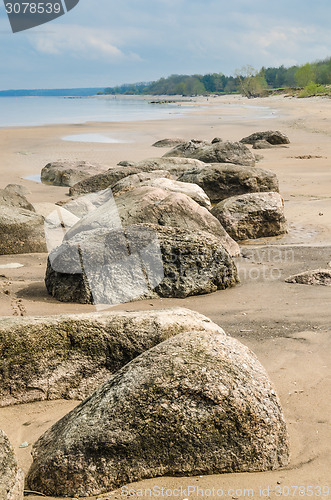 Image of Stony on coast of Baltic sea early in the morning