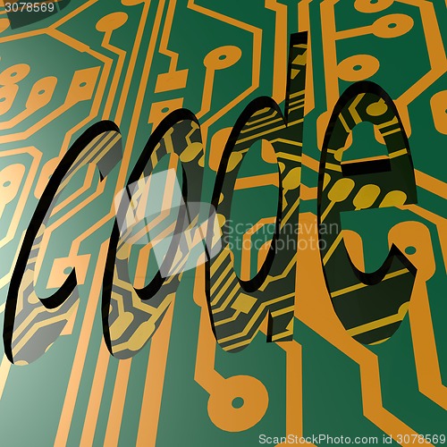 Image of PCB and code word