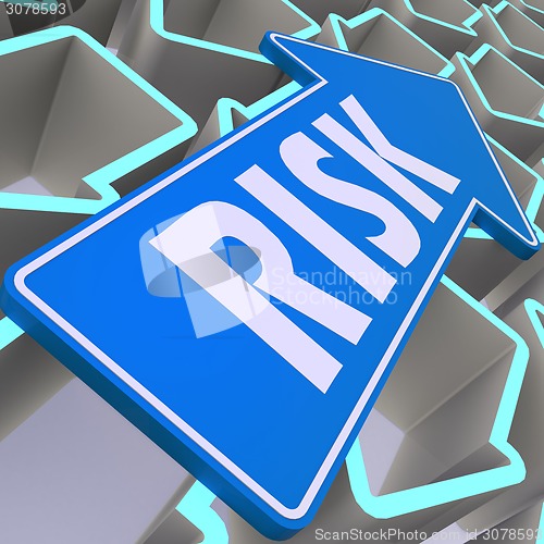 Image of Risk blue arrow