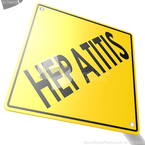 Image of Road sign with hepatitis