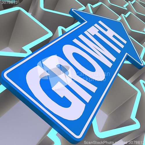 Image of Growth blue arrow