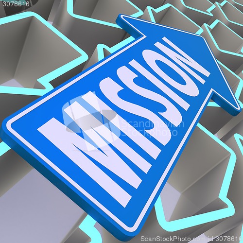 Image of Mission blue arrow