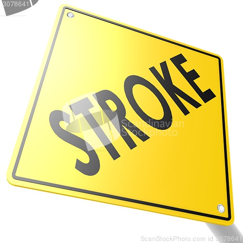 Image of Road sign with stroke