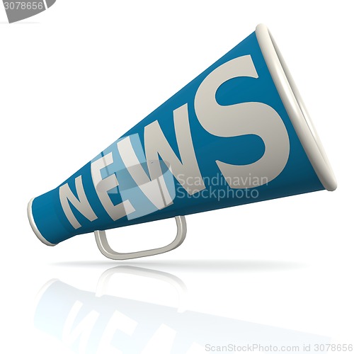 Image of Blue news megaphone