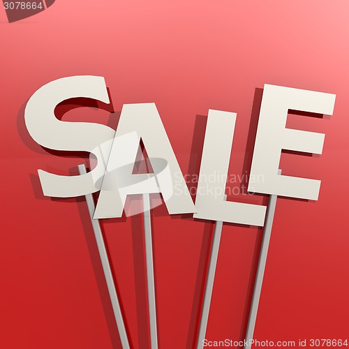 Image of Sale word on red background